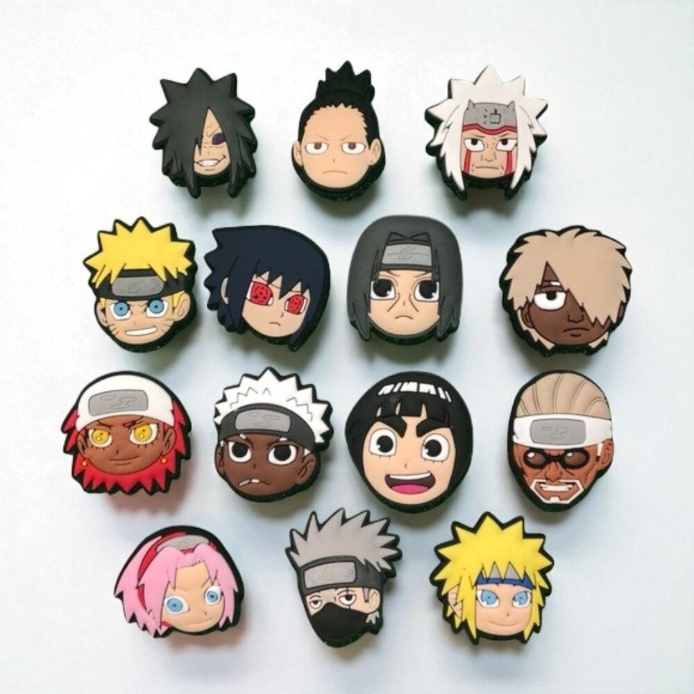 ❤️ 5/$18 - Set of 14pcs Naruto Shoe Charms Accessories